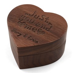 Personalized Wedding Name Heart Wood Jewelry Box Heart Wood Jewelry Box View4