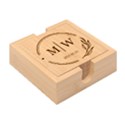 Personalized Wedding Family Name Bamboo Coaster Set View2