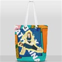 Colorful Couple Full Print Rope Handle Tote (Small) View2
