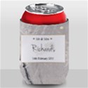 Personalized Marble Frame Wedding Family Name Can Cooler View2