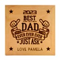 Personalized Best Dad Ever Name Wood Photo Frame Cube View2