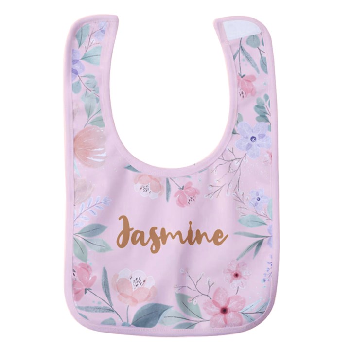 Floral Name Baby Bib Baby Bib
