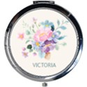 Personalized Simple Flower Name Mini Round Mirror Mini Round Mirror View1