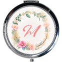 Personalized Initial Flower Mini Round Mirror Mini Round Mirror View1