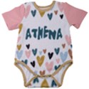 Personalized Heart Name Baby Short Sleeve Bodysuit Baby Short Sleeve Bodysuit View1