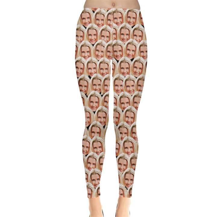 Personalized Repeat Many Faces Leggings Everyday Leggings 