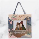 Personalized Photo Illustration Lover Name Tote Bag Grocery Tote Bag View2