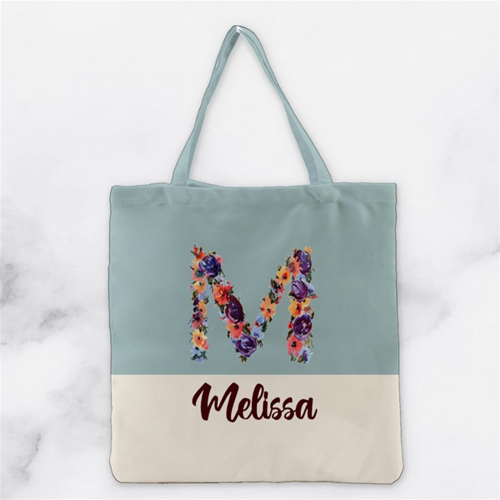 Personalized Initial Name Tote Bag Grocery Tote Bag