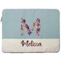 Personalized Initial Name Laptop Sleeve Case with Pocket 17  Vertical Laptop Sleeve Case With Pocket View1