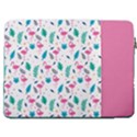 Personalized Flamingo Name Laptop Sleeve Case with Pocket 17  Vertical Laptop Sleeve Case With Pocket View2