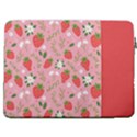 Personalized Strawberries Name Laptop Sleeve Case with Pocket 17  Vertical Laptop Sleeve Case With Pocket View2