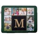Personalized 8 Photo Initial Laptop Sleeve Case with Pocket 17  Vertical Laptop Sleeve Case With Pocket View1