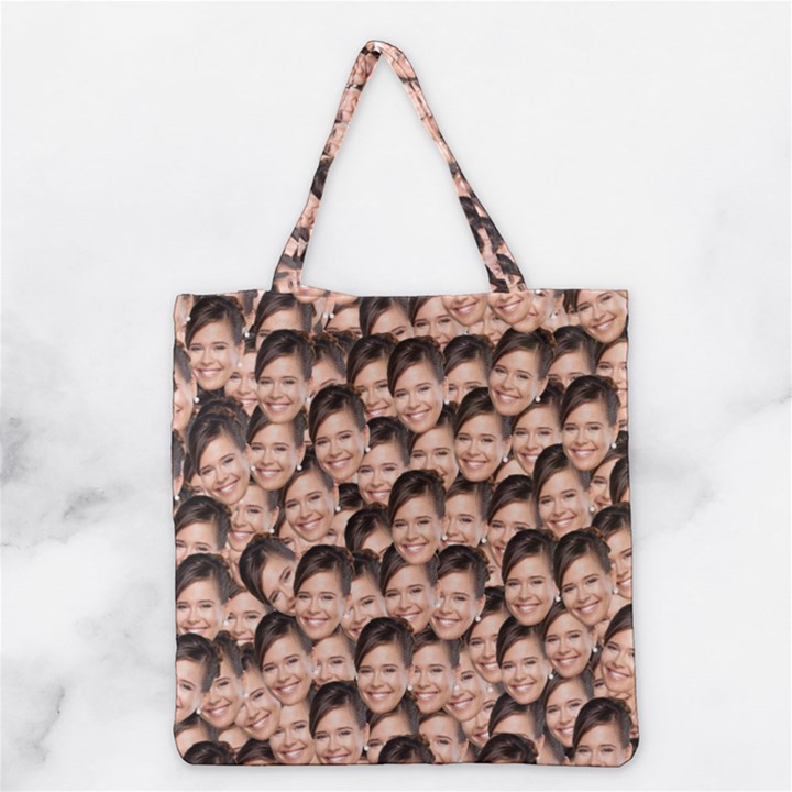 Personalized Many Face Photo Name Tote Bag Grocery Tote Bag