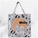 Personalized Stone Hand Draw Style Name Tote Bag Grocery Tote Bag View1