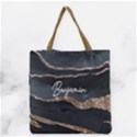 Personalized Gold Glitter Marble Name Any Text Tote bag Grocery Tote Bag View1