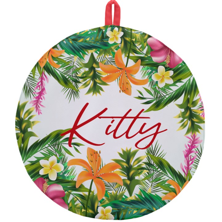 Personalized Tropical Fruit Any Text Name Round Trivet Round Trivet