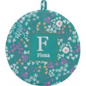 Personalized Floral Pattern Initial Name Round Trivet Round Trivet View2