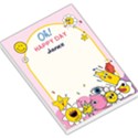 Personalized Oh! Happy Day Cartoon Pattern Any Text name Large Memo Pad Large Memo Pads View1