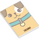 Personalized Dog Illustration Any Text Name Large Memo Pad Large Memo Pads View1