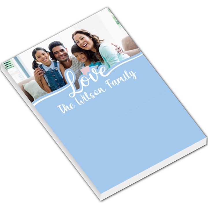 Personalized Love Photo Family Name Large Memo Pad Large Memo Pads