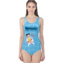 Personalized Swimming Pool Photo One Piece Swimsuit One Piece Swimsuit View1