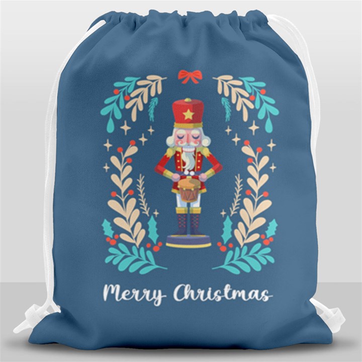 Personalized Any Text Xmas Nutcracker Drawstring Bag Drawstring Bag (Large)