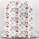 Personalized Any Text Xmas Drawstring Bag Drawstring Bag (Large) View2