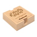 Personalized Xmas Text Family Any Text Name Bamboo Coaster Set Bamboo Coaster Set View2