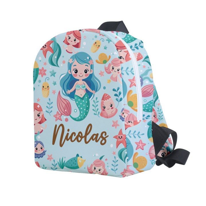 Personalized Mermaid Name Any Text Kids Age Lightweight Preschool Backpack Kids  Age 2-4 Lightweight Preschool Backpack
