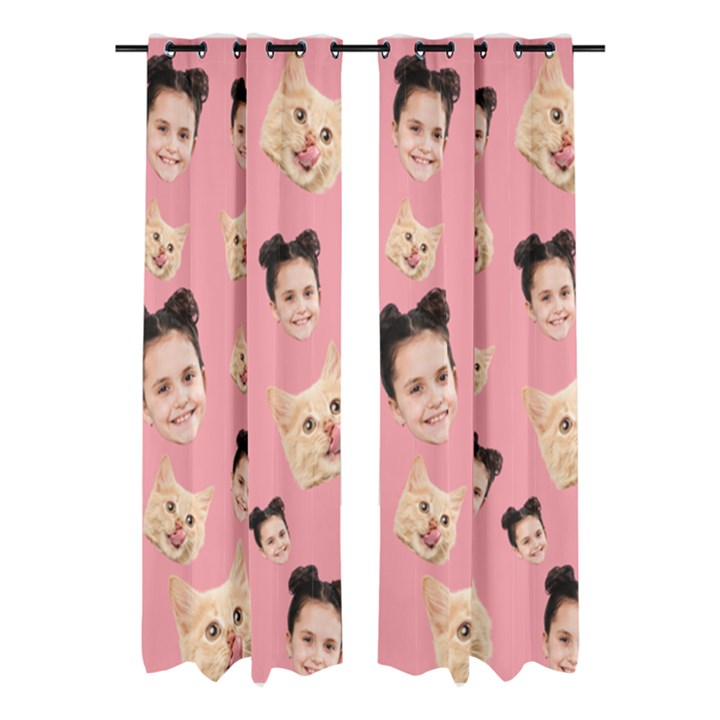 Personalized Facecut Photo Window Curtain  Window Curtain (Large 96 )