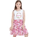 Personalized Name Flowers Pattern Kids  Skater Dress Kids  Skater Dress View1