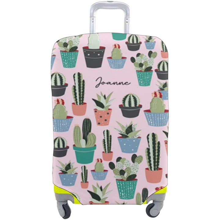 Personalized Name Any Text Cactus illustration luggage cover Luggage Cover (Large)