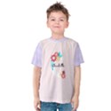 Personalized Name Any Text Flower Word Kids  Cotton T-Shirt Kids  Cotton T-Shirt View1