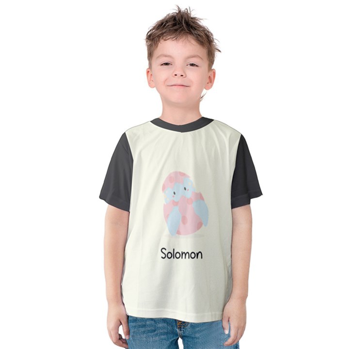Personalized Name Any Text Dinosaur Kids  Cotton T-Shirt Kids  Cotton T-Shirt