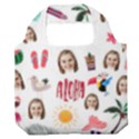 Personalized Tropical Summer Photo Many Head Premium Foldable Grocery Recycle Bag Premium Foldable Grocery Recycle Bag View1
