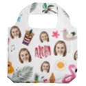 Personalized Tropical Summer Photo Many Head Premium Foldable Grocery Recycle Bag Premium Foldable Grocery Recycle Bag View2