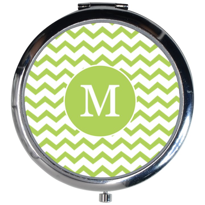 Chevron Pattern Mini Round Mirror