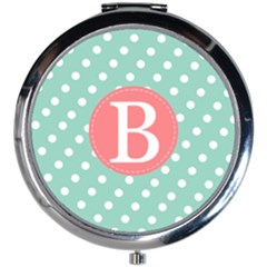 Dot Pattern Initial Mini Round Mirror