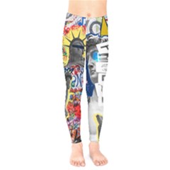 Personalized Graffiti Wall Street Name Any Text Kids  Leggings