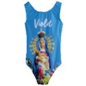 Personalized Saint Mary Style Name Any Text Kids  Cut-Out Back One Piece Swimsuit View1