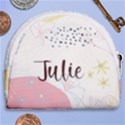 Personalized Hand Drawn Floral Name Any Text Horseshoe Style Canvas Pouch View2
