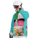Custom Mix Pattern Logo Any Text Name Men s Pullover Zip Ski and Snowboard Waterproof Breathable Jacket View2