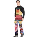 Custom Mix Color Any Text Name Men s Side Zip Front Pouch Ski And Snowboard Bib Pants	 View2