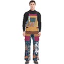 Custom Mix Color Any Text Name Men s Side Zip Front Pouch Ski And Snowboard Bib Pants	 View1