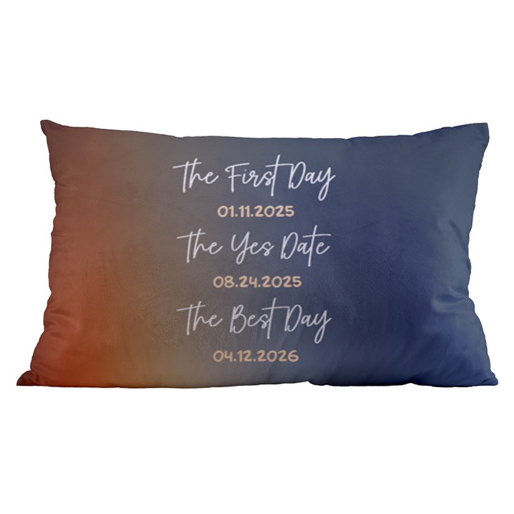 Custom Anniversary Day 16 x24  Lumbar Throw Cushion Case (Two Sides)
