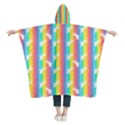 Personalized Name Rainbow Unicorn  Kids  Hooded Rain Ponchos View2