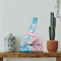 Personalized Any Text Tie-dye Style Japanese Wrist Knot Bag View1