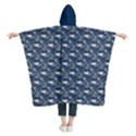 Personalized Name Night Rainbow Pattern Kids  Hooded Rain Ponchos View2