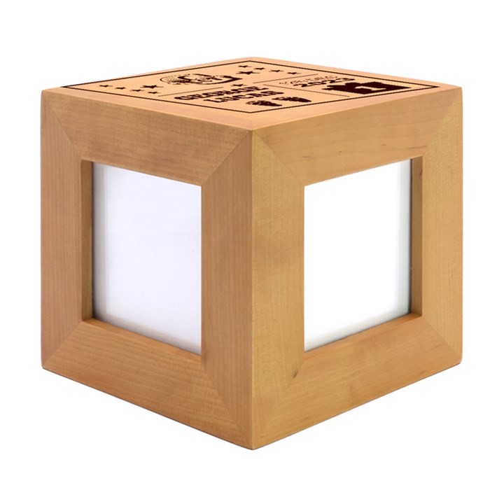 Personalized New Birth Baby Name Wood Photo Frame Cube