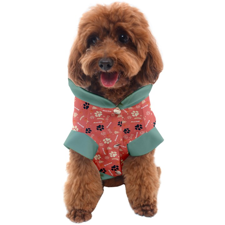 Custom Color Dog Print Pattern Name Any Text Dog Coat